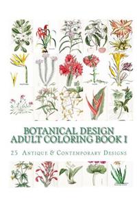 Botanical Design Adult Coloring Book #1