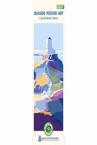 Seaside Poster Art, Becky Bettesworth Slim Calendar 2023