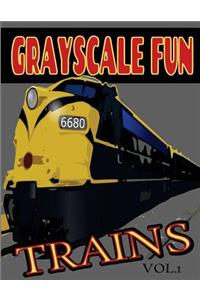 Grayscale Fun TRAINS Vol.1