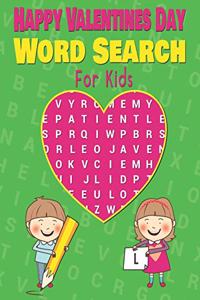 Happy Valentines Day Word Search large Print valentine word search For Kids.