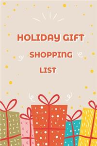 Holiday gift shopping list