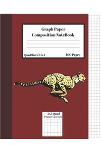 Graph Composition Notebook 5 Squares per inch 5x5 Quad Ruled 5 to 1 100 Sheets