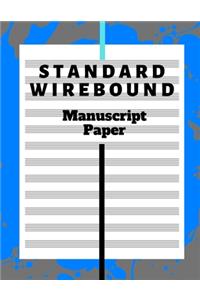 Standard Wirebound Manuscript Paper Blank Sheet