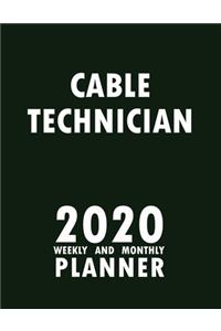 Cable Technician 2020 Weekly and Monthly Planner