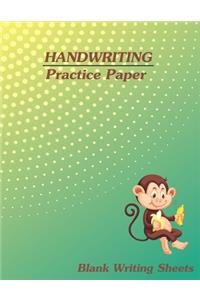 handwriting practice paper blank writing sheets