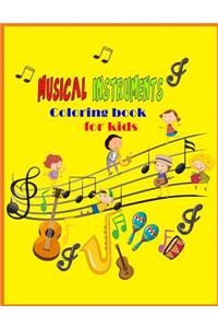 Musical Instruments Coloring book for kids