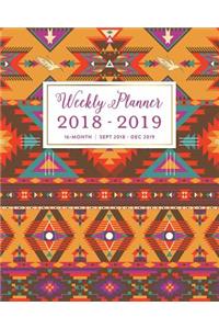 Weekly Planner 2018 - 2019, 16 Month Sept 2018 - Dec 2019