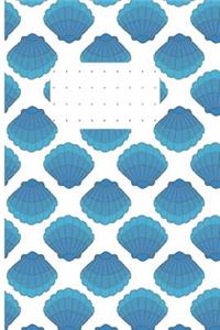 Vintage Seashell Tile Mosaic: 110-Page Dot Grid Notebook. Bullet Journal, 6 X 9(15.24 X 22.86 CM)