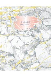 Bullet Journal: Grey Gold Marble 150 Dotted Page 8