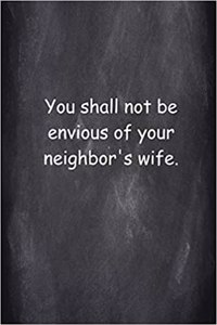 Religious Journal Modern Wording 9th Commandment Chalkboard Style
