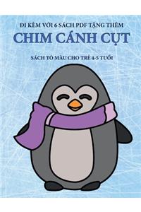 Sách tô màu cho trẻ 4-5 tuổi (Chim cánh cụt)