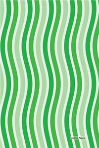 Journal Pages - Green Curvy Stripes (Bullet Journal)