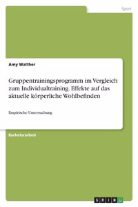 Gruppentrainingsprogramm im Vergleich zum Individualtraining. Effekte auf das aktuelle körperliche Wohlbefinden