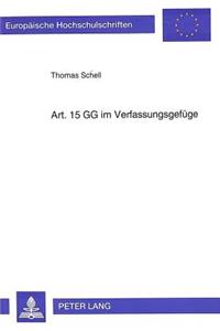 Art. 15 Gg Im Verfassungsgefuege