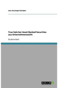 True Sale bei Asset Backed Securities aus Unternehmenssicht