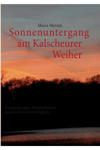 Sonnenuntergang am Kalscheurer Weiher. Denn das Gute liegt so nah.