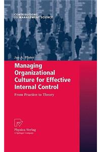 Managing Organizational Culture for Effective Internal Control