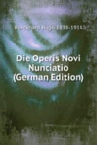 Die Operis Novi Nunciatio (German Edition)