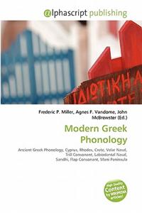 Modern Greek Phonology