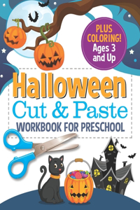 Halloween Cut and Paste Workbook for Preschool