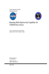 Reacting Multi-Species Gas Capability for USM3D Flow Solver