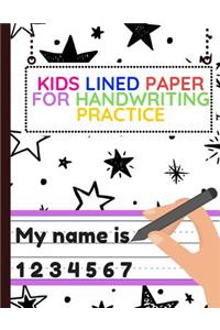 Kids Lined Paper For Handwriting Practice