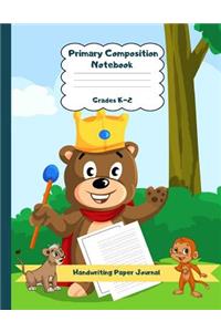 Primary Composition Notebook Grades K-2 Handwriting Paper Journal