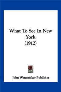 What To See In New York (1912)