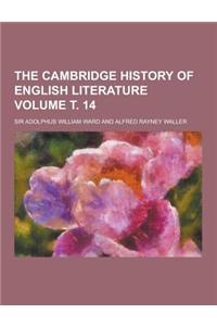 The Cambridge History of English Literature Volume . 14