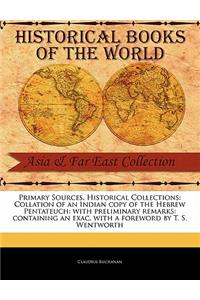 Collation of an Indian Copy of the Hebrew Pentateuch