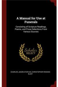A Manual for Use at Funerals