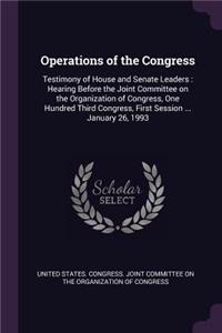 Operations of the Congress