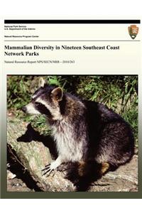 Mammalian Diversity in Nineteen Southeast Coast Network Parks
