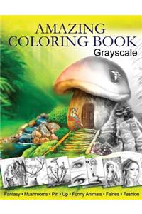 Amazing Coloring Book. Grayscale