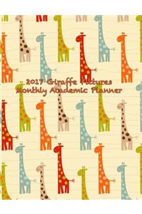 2017 Giraffe Pictures Monthly Academic Planner