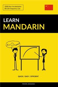 Learn Mandarin - Quick / Easy / Efficient