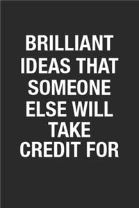 Brilliant Ideas That Someone Else Will Take Credit For