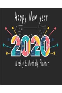 Happy new year 2020 Planner Weekly and Monthly
