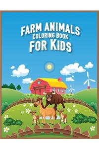 Farm Animals Coloring Book For Kids