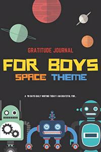 Gratitude Journal for Boys Space Theme