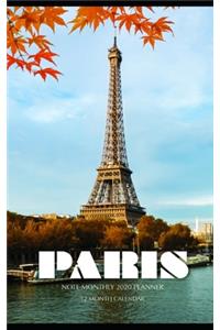 Paris Note Monthly 2020 Planner 12 Month Calendar