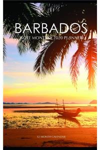 Barbados Note Monthly 2020 Planner 12 Month Calendar