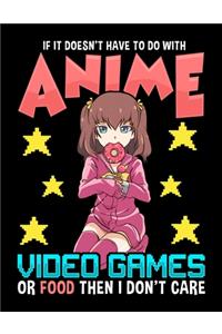 If It Doesn't Have To Do With Anime Video Games Or Food Then I Don't Care