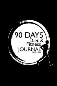 90 Days Diet and Fitness Journal for Men