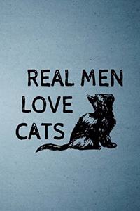 Real Men Love Cats A5 Lined Notebook