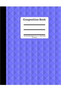 Periwinkle Composition Book 200 Sheet/400 Pages 8.5 X 11 In.-Wide Ruled