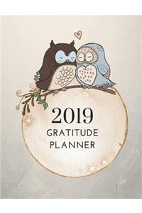 2019 Owl Gratitude Journal Daily Planner