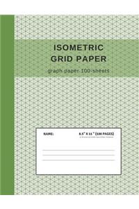 Isometric Grid Paper Graph Paper 100-Sheets