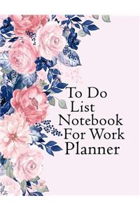 To Do List Notebook for Work Planner