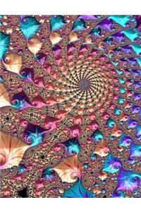 Colorful Abstract Fractal Notebook